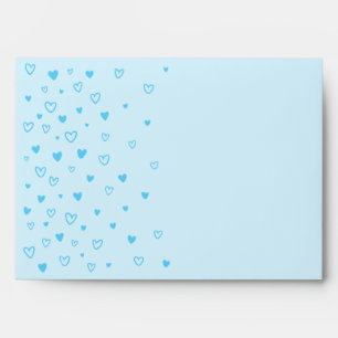Personalized Kawaii Cute Baby Blue Hearts Love Envelope