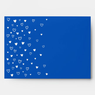 Personalized Kawaii Cute Blue Hearts Snail Mail Envelope