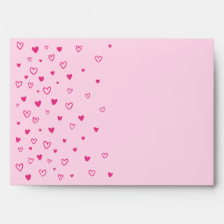 Personalized Kawaii Cute Pink Hearts Pastel Envelope