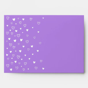 Personalized Kawaii Cute Purple Hearts Snail Mail Envelope