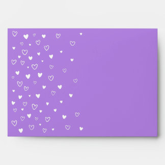 Personalized Kawaii Cute Purple Hearts Snail Mail Envelope