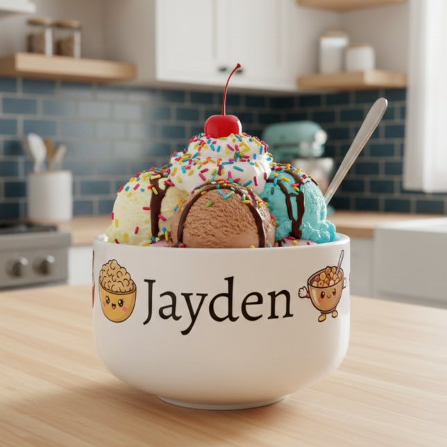 Personalized Kawaii Food Snack Soup Mug (Creator Uploaded)