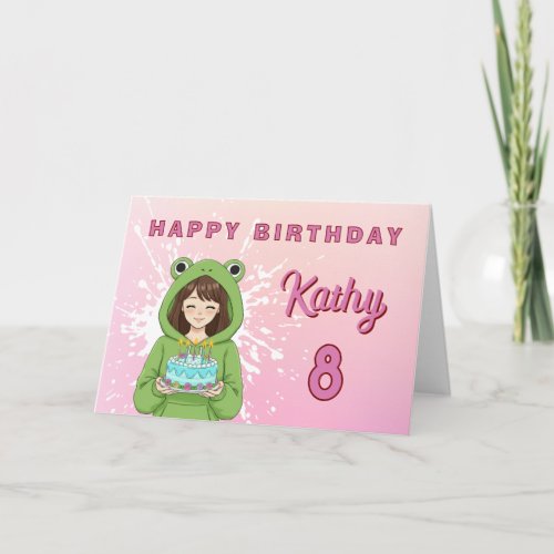 Personalized Kawaii Frog Hoodie Girl Birthday