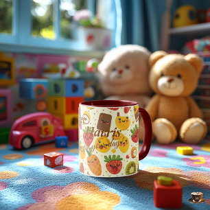 Personalized Kawaii Fruit Mug for Kids