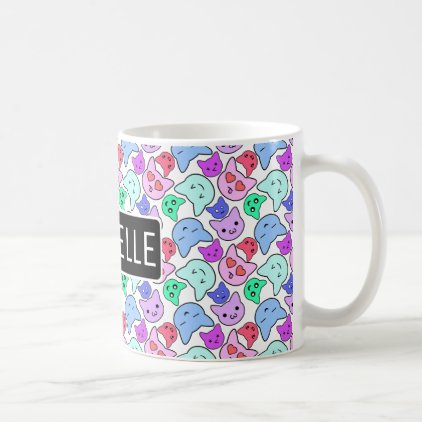 Personalized Kawaii Kitty Coffee Mug