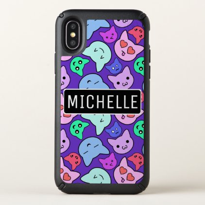 Personalized Kawaii Kitty Speck iPhone X Case