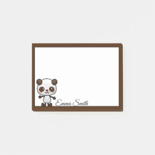 Personalized Kawaii Panda Bear Post-It Notes
