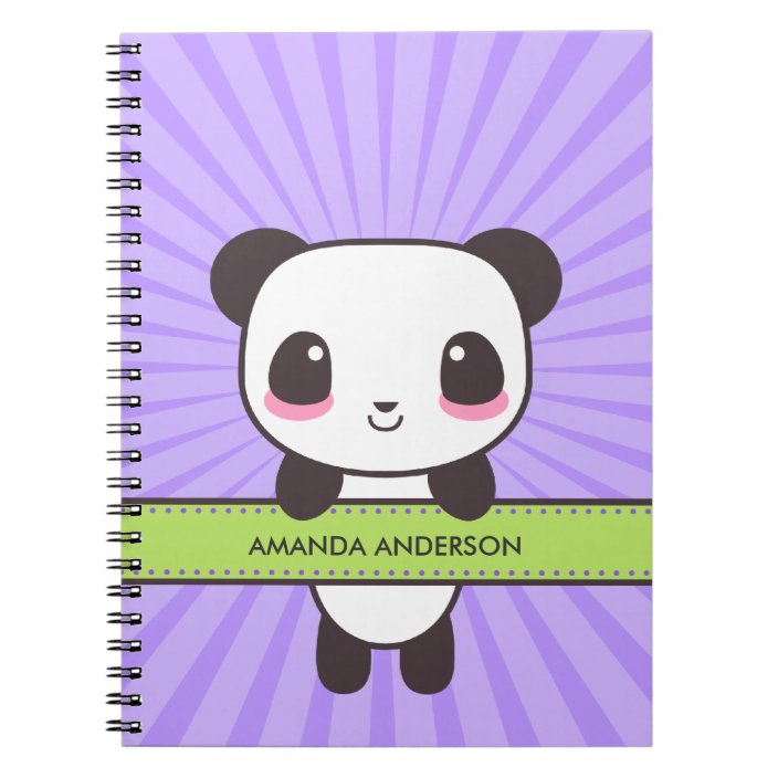 Personalized Kawaii Panda Notebook/Journal Notebook | Zazzle.com