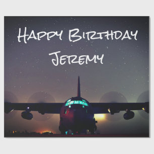 Personalized KC-130 Turboprop Plane Wrapping Paper