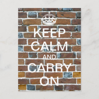 Personalized KEEP CALM and CARRY ON - bricks Postcard