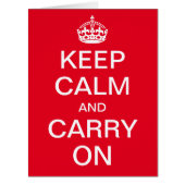 Personalized KEEP CALM and CARRY ON - white words (Front)