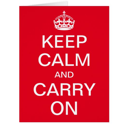 Personalized KEEP CALM and CARRY ON - white words (Front)