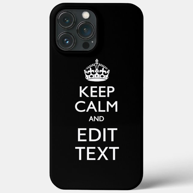 Personalized KEEP CALM AND Edit Text Case-Mate iPhone Case (Back)