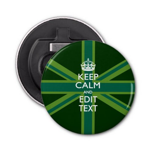 Personalized KEEP CALM AND Edit Text Colorful Bottle Opener