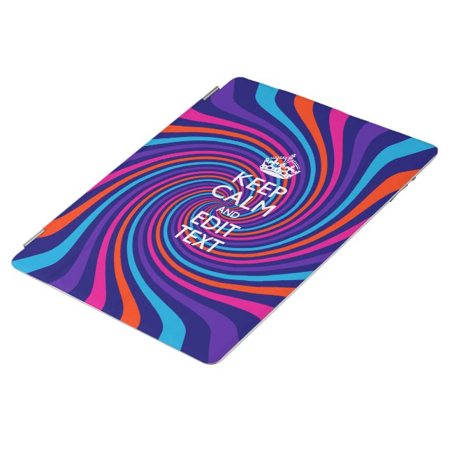 Personalized KEEP CALM AND Edit Text EASILY iPad Smart Cover (Side)