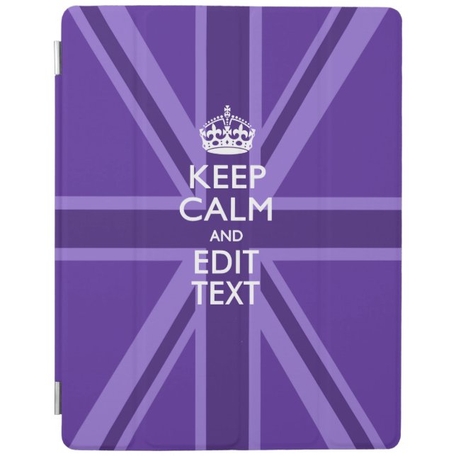 Personalized KEEP CALM AND Edit Text EASILY iPad Smart Cover (Front)