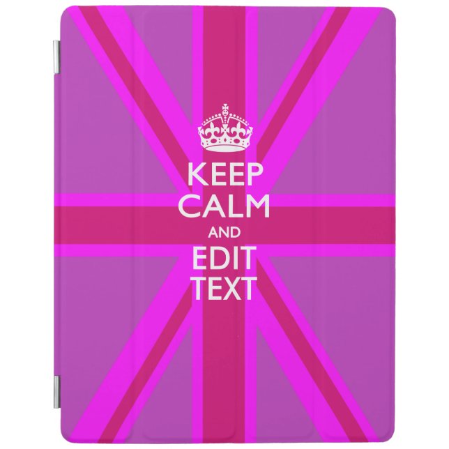 Personalized KEEP CALM AND Edit Text EASILY iPad Smart Cover (Front)