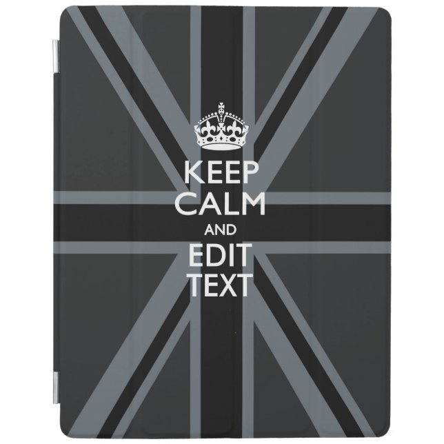 Personalized KEEP CALM AND Edit Text EASILY iPad Smart Cover (Front)
