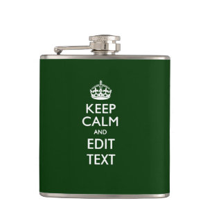 Personalized KEEP CALM AND Edit Text Flask