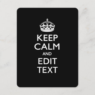 Personalized KEEP CALM AND Edit Text Invitation