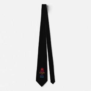 Personalized KEEP CALM AND Edit Text Multicolor Tie