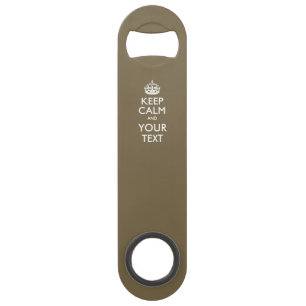Personalized KEEP CALM AND Edit Text on Coffee Speed Bottle Opener