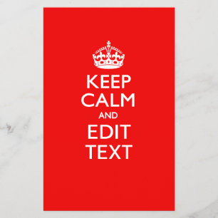Personalized KEEP CALM AND Edit Text on Red Flyer