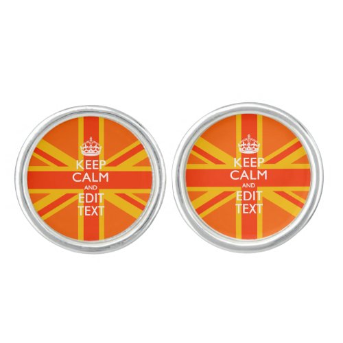 Personalized KEEP CALM AND Get Your Text Easily Cufflinks