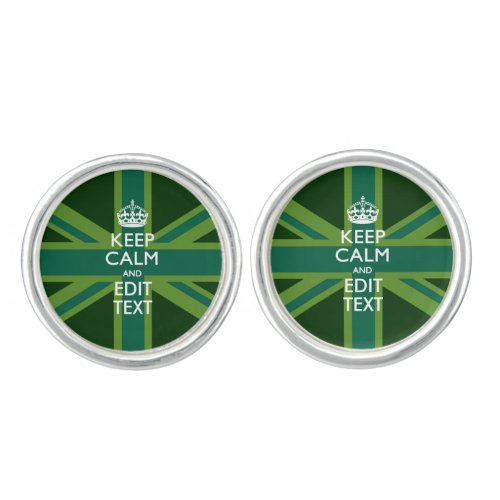 Personalized KEEP CALM AND Get Your Text Easily Cufflinks