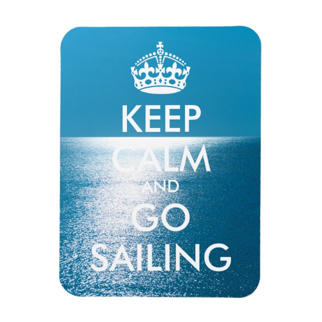 Personalized KEEP CALM and GO SAILING Magnet (Vertical)