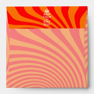 Personalized KEEP CALM AND Have Text Orange Swirl Envelope