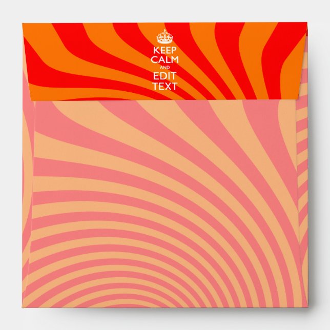 Personalized KEEP CALM AND Have Text Orange Swirl Envelope (Back (Top Flap))
