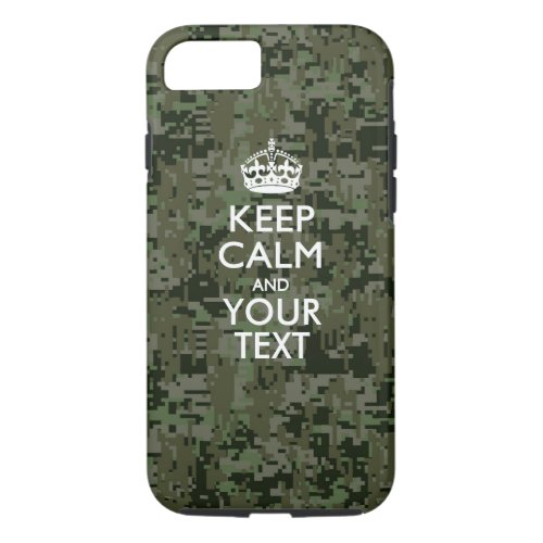 Personalized KEEP CALM AND Have Your Creative Text iPhone 87 Case