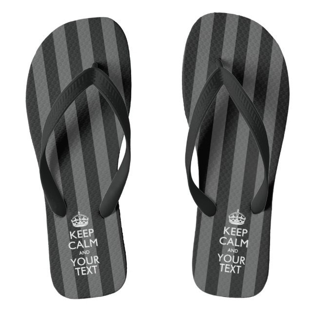 Personalized KEEP CALM And Have Your Text Flip Flops (Footbed)