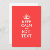 Personalized KEEP CALM and have your text on Pink (Front/Back)