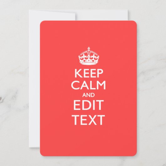 Personalized KEEP CALM and have your text on Pink (Front)