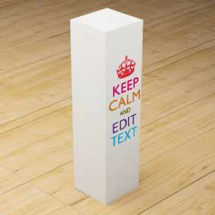Personalized KEEP CALM AND Have Your Text Wine Gift Box
