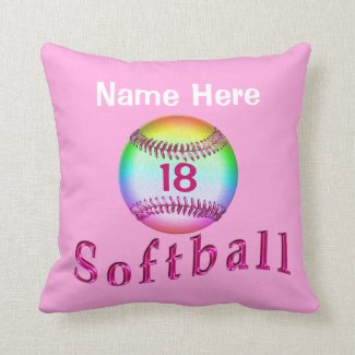 Personalized KEEP CALM AND PLAY SOFTBALL Pillows