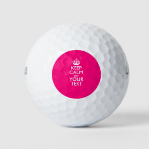 Personalized KEEP CALM AND Your Creative Text Golf Balls