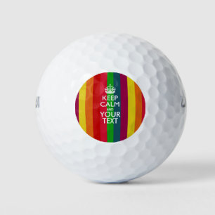 Personalized KEEP CALM AND Your Creative Text Golf Balls