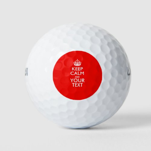 Personalized KEEP CALM AND Your Creative Text Golf Balls
