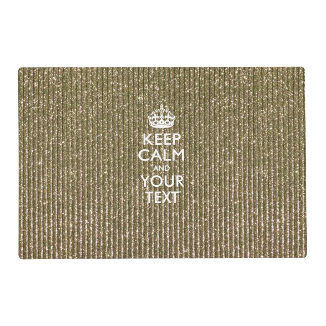 Personalized KEEP CALM AND Your Creative Text Placemat (Front)