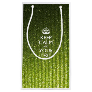 Personalized KEEP CALM AND Your Creative Text Small Gift Bag