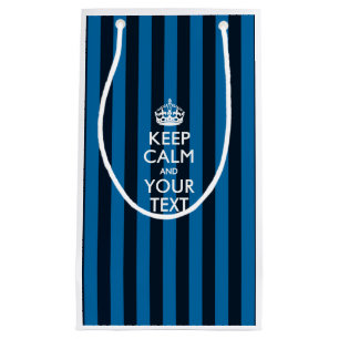 Personalized KEEP CALM AND Your Creative Text Small Gift Bag