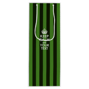 Personalized KEEP CALM AND Your Creative Text Wine Gift Bag