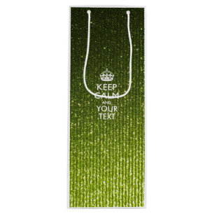 Personalized KEEP CALM AND Your Creative Text Wine Gift Bag