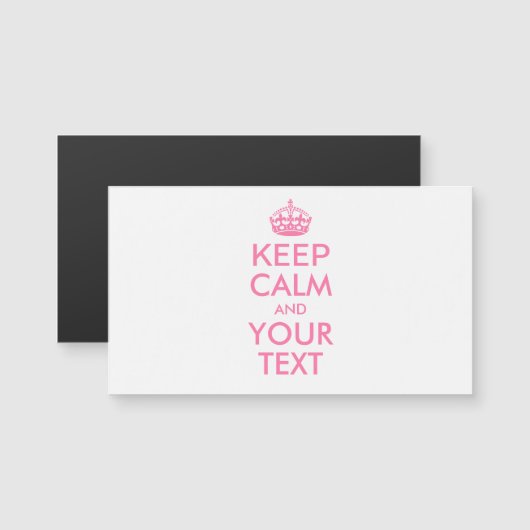Personalized KEEP CALM and YOUR TEXT (Front/Back)