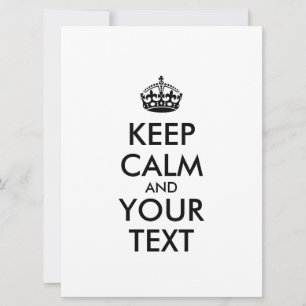 Personalized KEEP CALM and YOUR TEXT