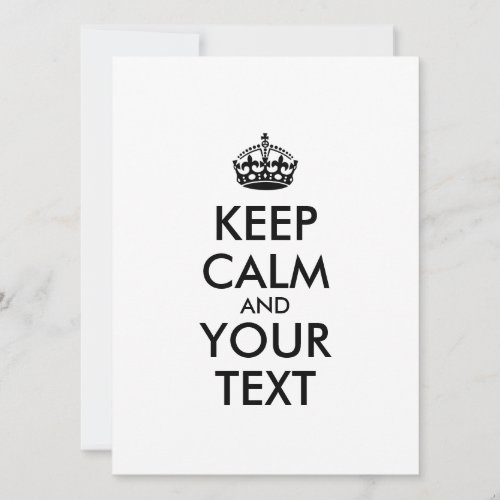 Personalized KEEP CALM and YOUR TEXT