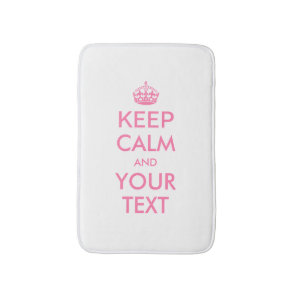 Personalized KEEP CALM and YOUR TEXT Bathroom Mat